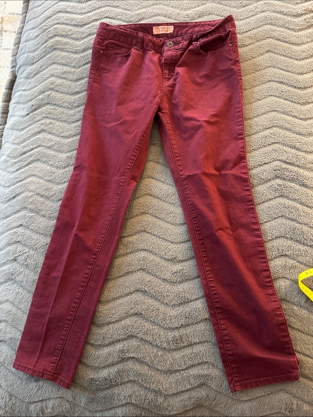 Wax Jean Skinny Jeans - Burgundy Red